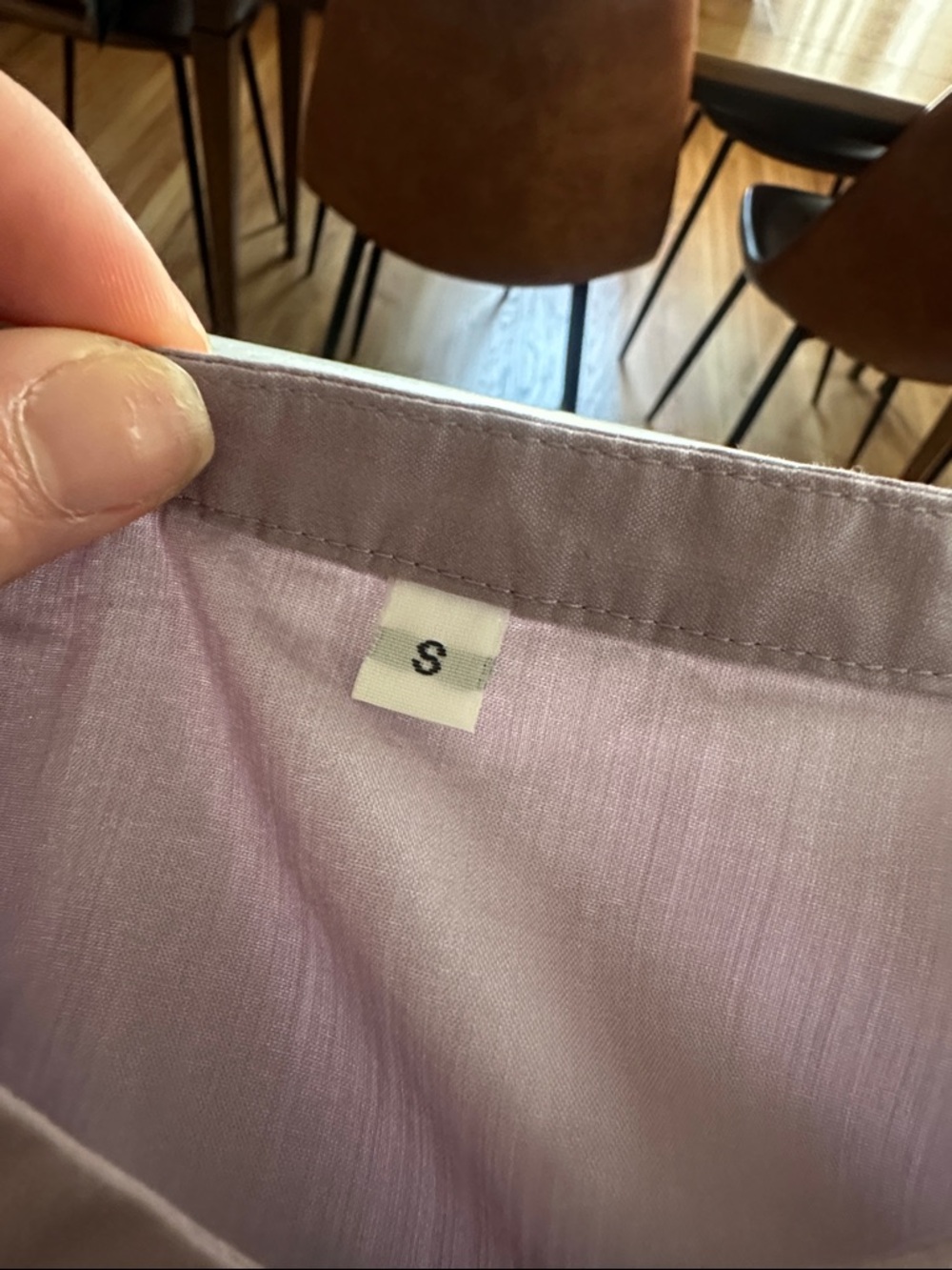 Muji Lilac Button-Front Midi Dress - Picture 2 of 5